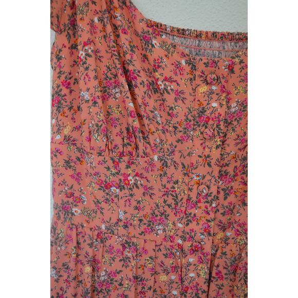 J Crew Floral Smocked Back Tie Shoulder Midi Dress Floral Size 4 - Picture 5 of 8